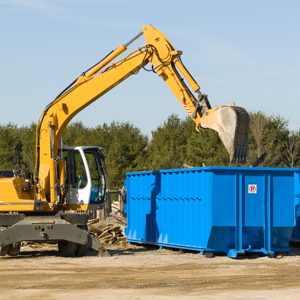 can i choose the location where the residential dumpster will be placed in Maine Prairie